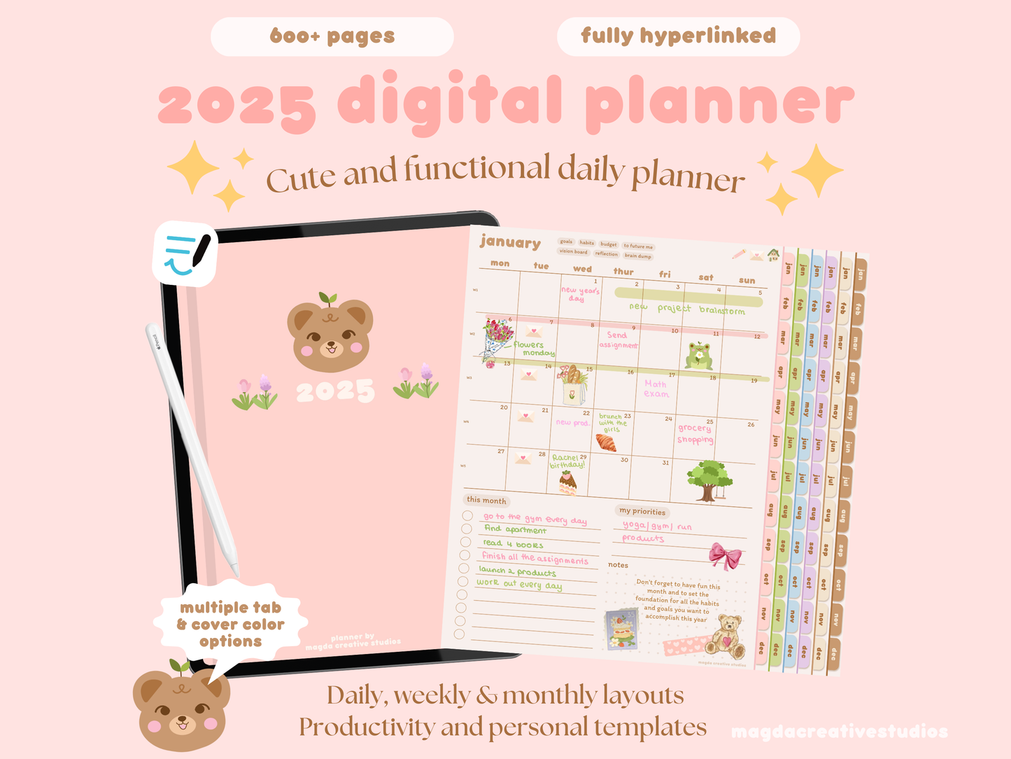 2025 Digital Planner Portrait