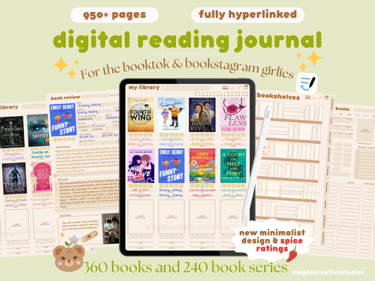 Digital Reading Journal - Minimalist Design