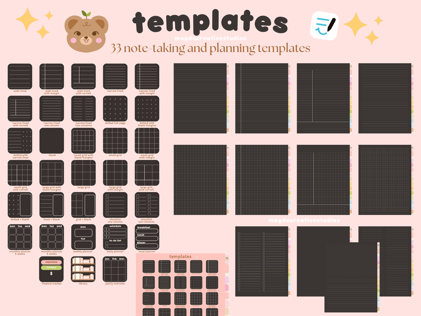 Dark Mode Digital Notebook