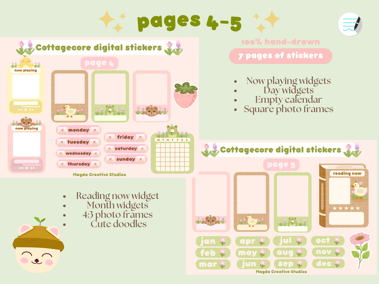 Cottagecore Digital Stickers