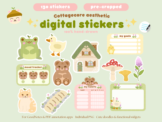 Cottagecore Digital Stickers