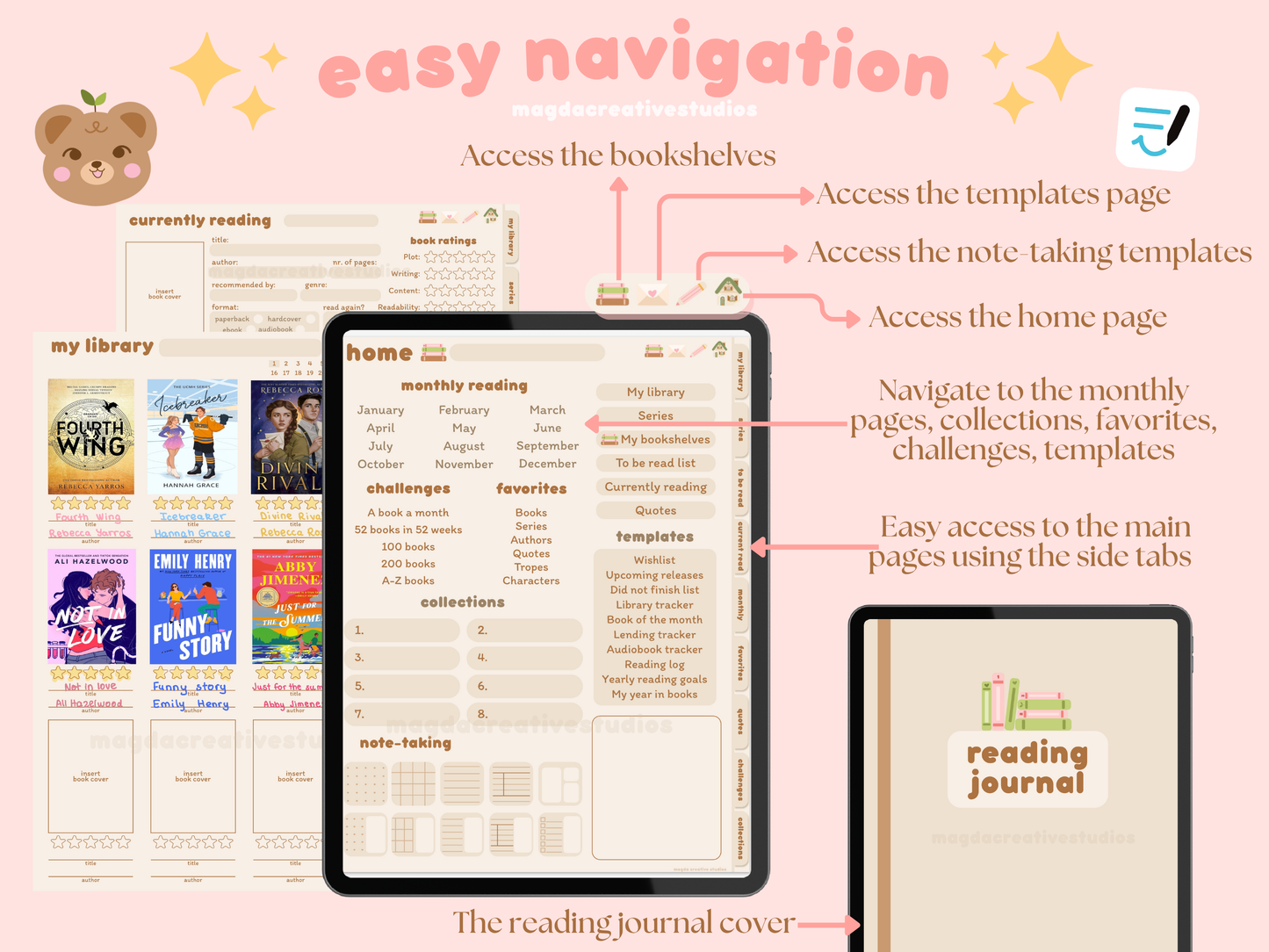Digital Reading Journal - Minimalist Design