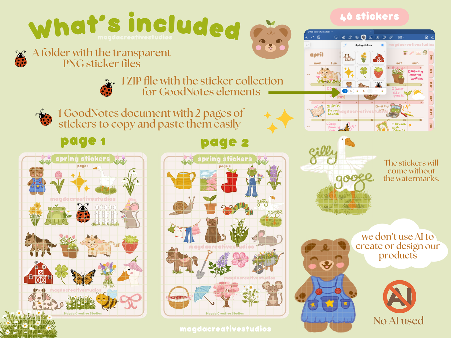 Spring Digital Stickers