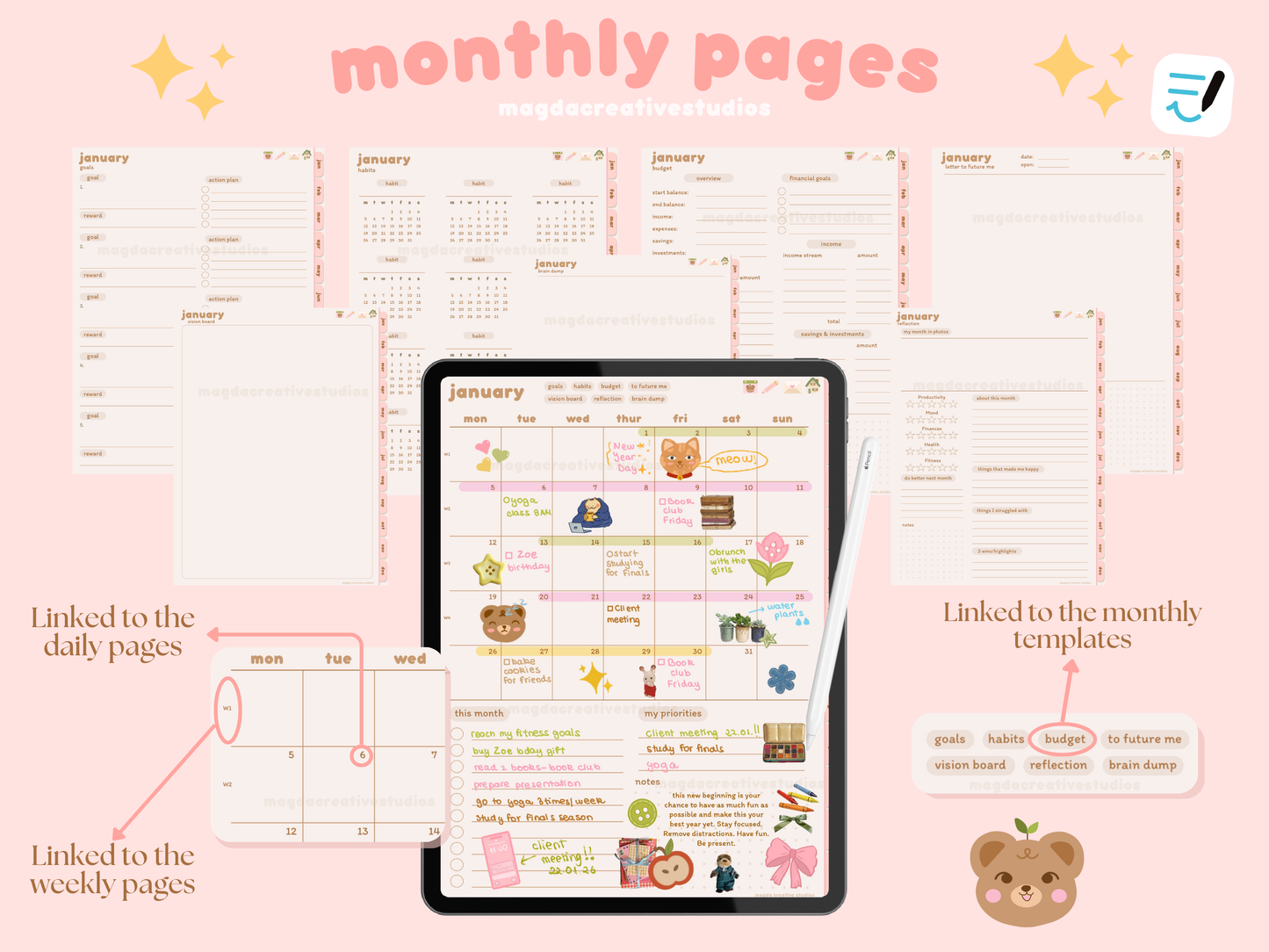 2026 Digital Planner Portrait
