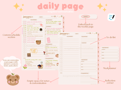 2026 Digital Student Planner Portrait